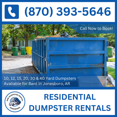 Prompt Residential Dumpster Delivery in Jonesboro, AR - Craighead County - DDD Dumpster Rental Jonesboro